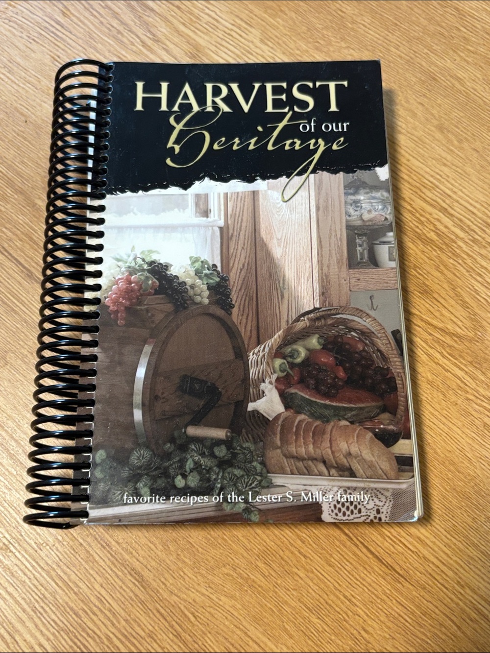 Harvest of Our Heritage Cookbook - Black Coil-Bound